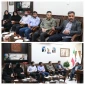 دیدار رئیس دانشگاه آقای دکتر عبدالله پور به همراه جمعی از همکارن مرکز با فرماندار  آقای مهندس رضایی